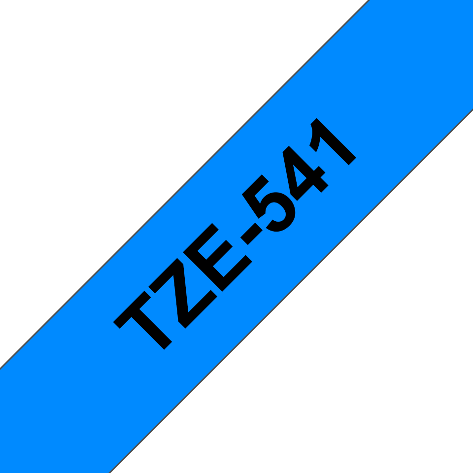 Brother TZe541: оригинальная кассета с лентой для печати наклеек черным на синем фоне, 18 мм. 3